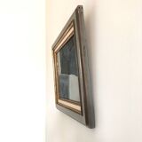 Vintage frame with braid revisited into a modern and textured painting