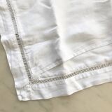 Duo of openwork linen pillowcases