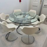 Euro Steel Furniture Idée 2000 Table and Chairs Set Boris Tabacoff