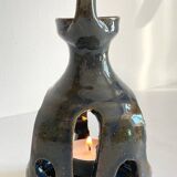 Vintage Handcrafted Stoneware Candle Holder