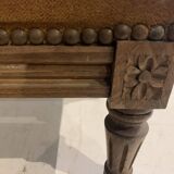 Louis XVI style footrest in stained beech, 20th century