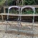 Paire de chaises pliantes transparentes