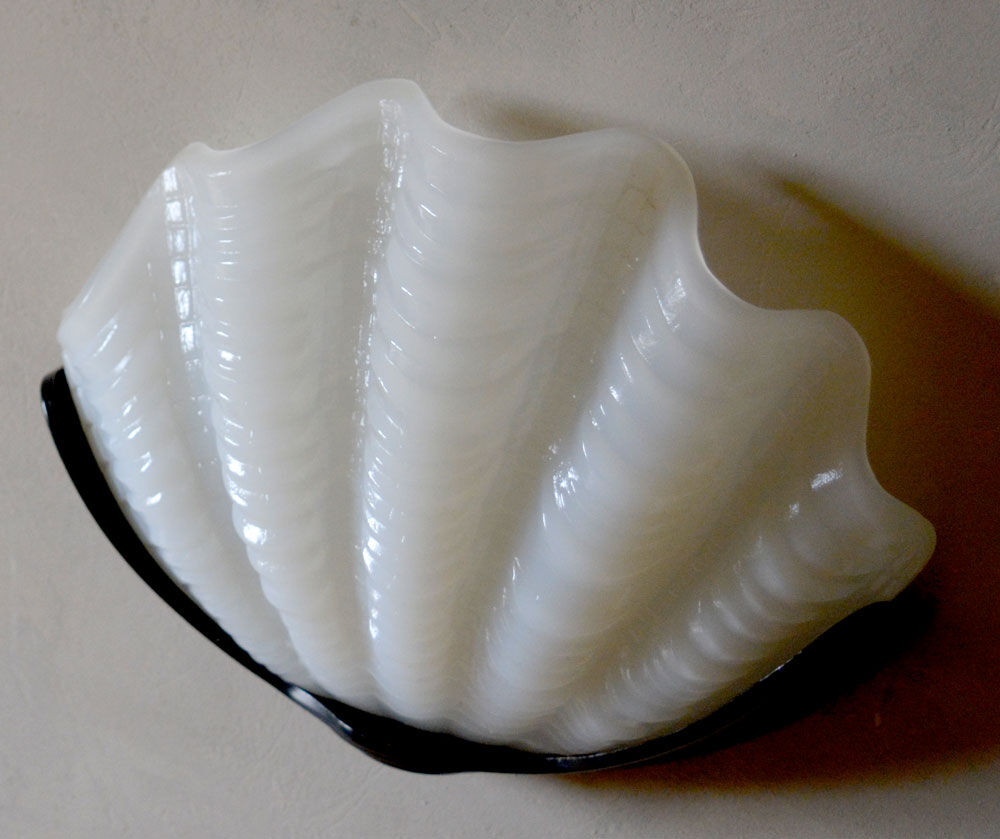 Pair of 1940's Art Deco Clam Shell Wall Lights