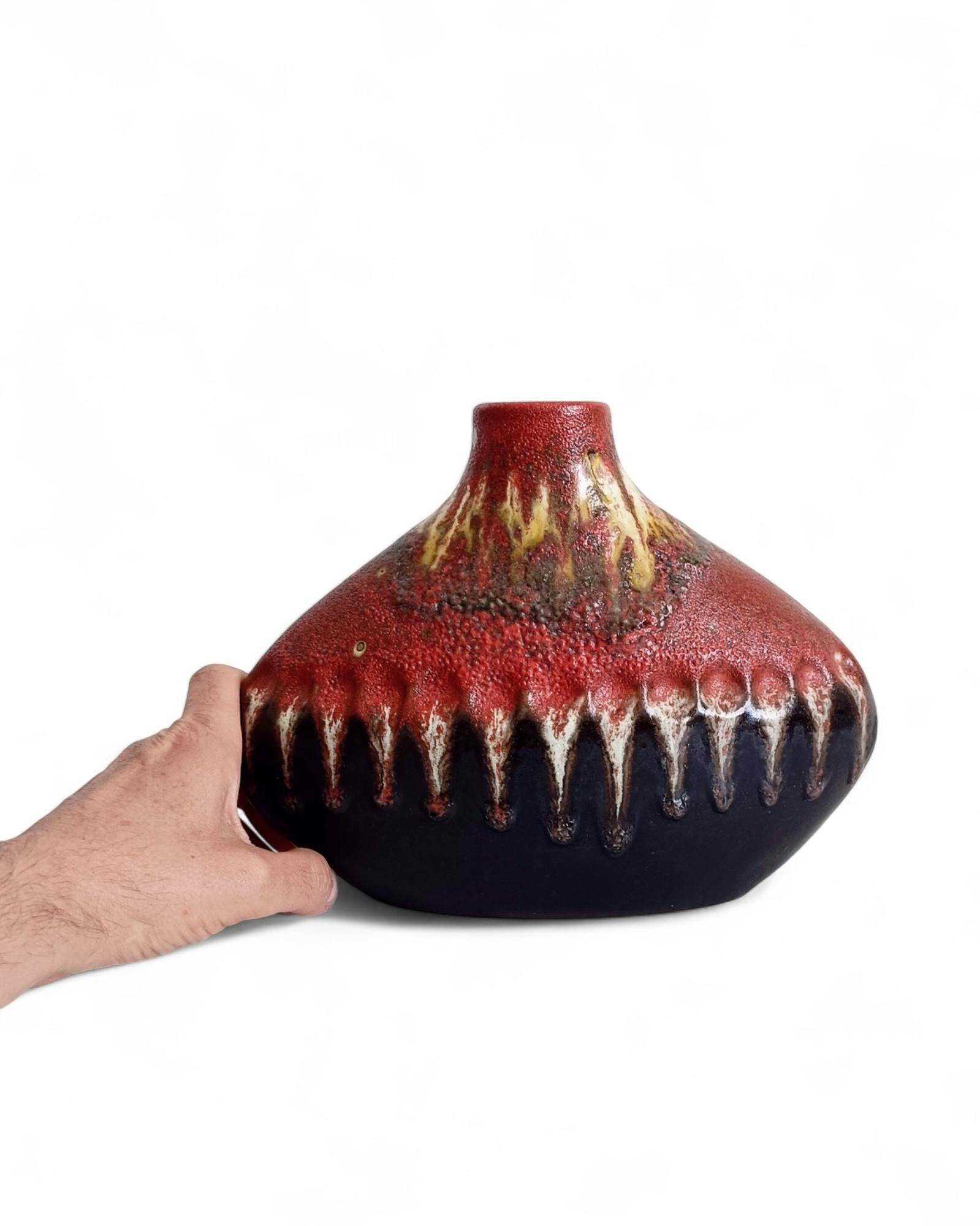 Sculptural West German Ceramic Vase by Carstens Tönnieshof, c. 1950s