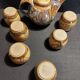 20th century ceramic tea service signed Jean Claude Seris