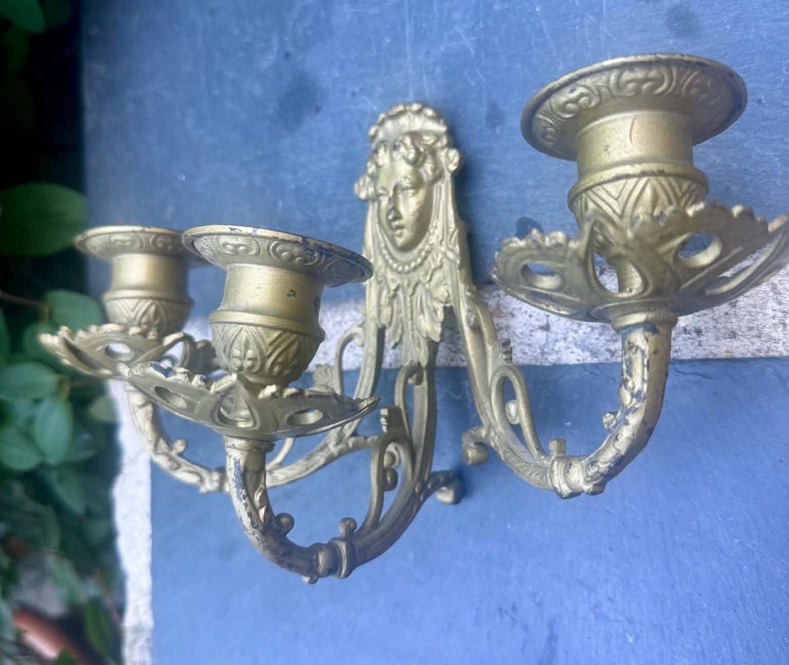 Wall sconce caryatid Art Nouveau 19th century