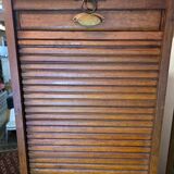 Pair of oak curtain file cabinets