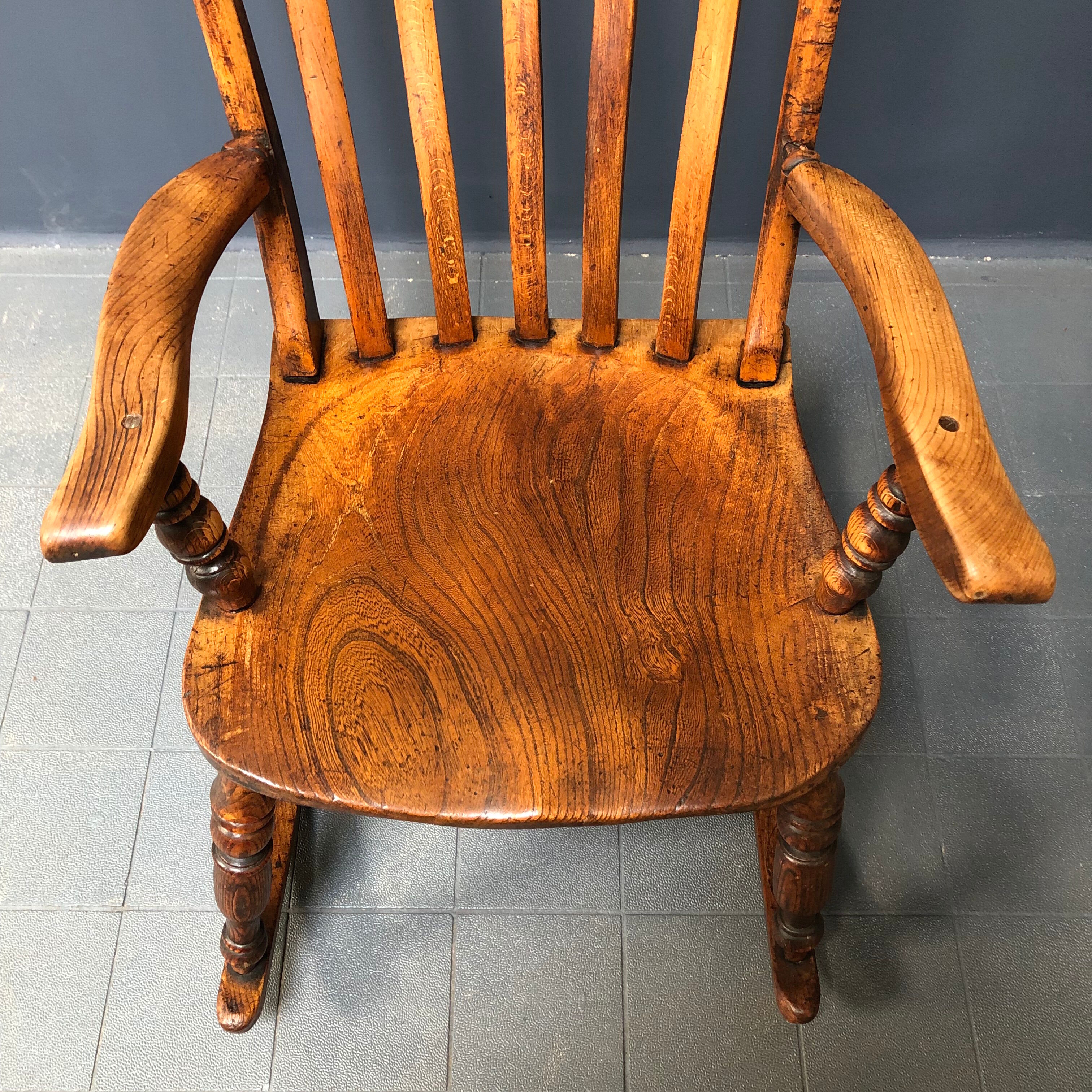 English Windsor rocking chair from the early 1900s