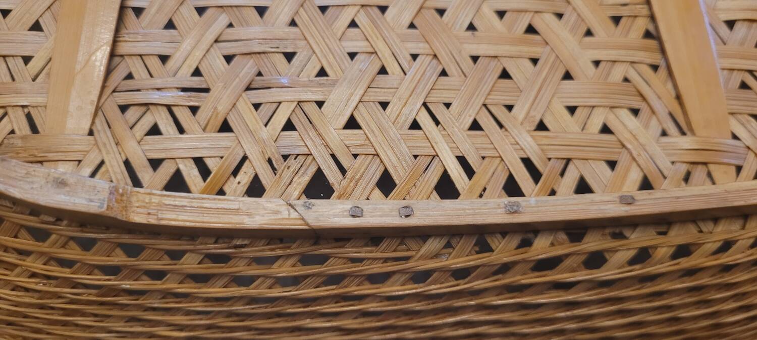 70s Asian wicker basket