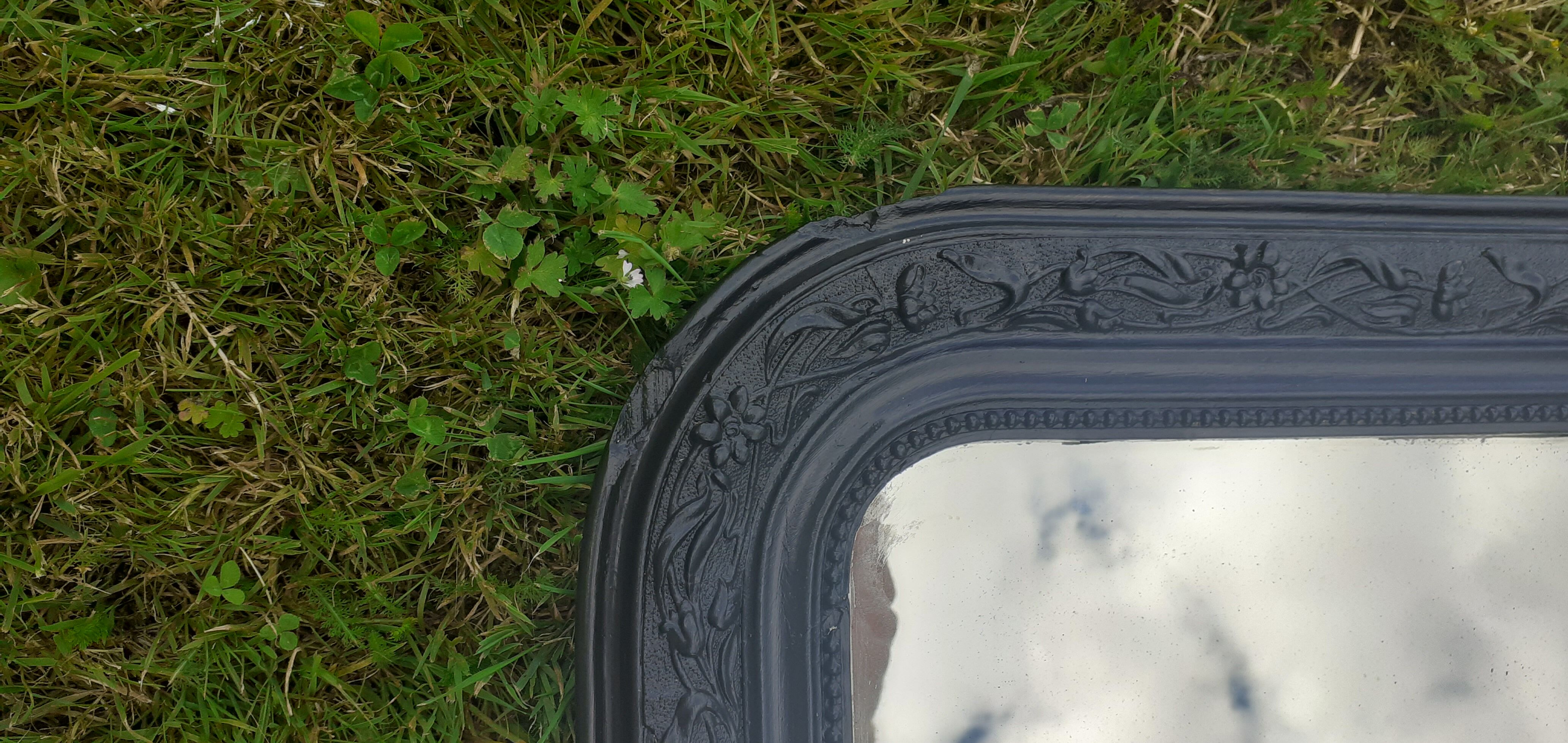 Mirror style louis Philippe sculpting black old 49x69cm