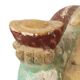 Large XL Polychrome Wooden Laughing Buddha Statue 47 cm