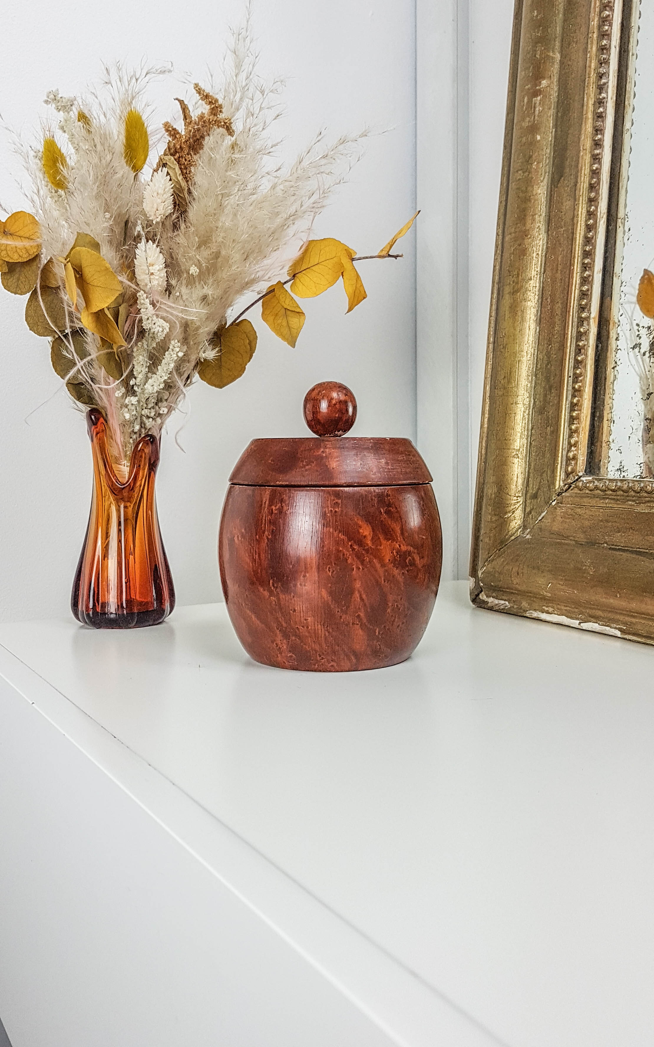 Vintage exotic wooden tobacco box