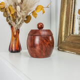 Vintage exotic wooden tobacco box