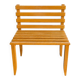 Fauteuil bas vintage en bois à lattes – design moderniste