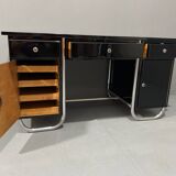 Bureau moderniste tchécoslovaque en chrome et bois, années 1950, Europe