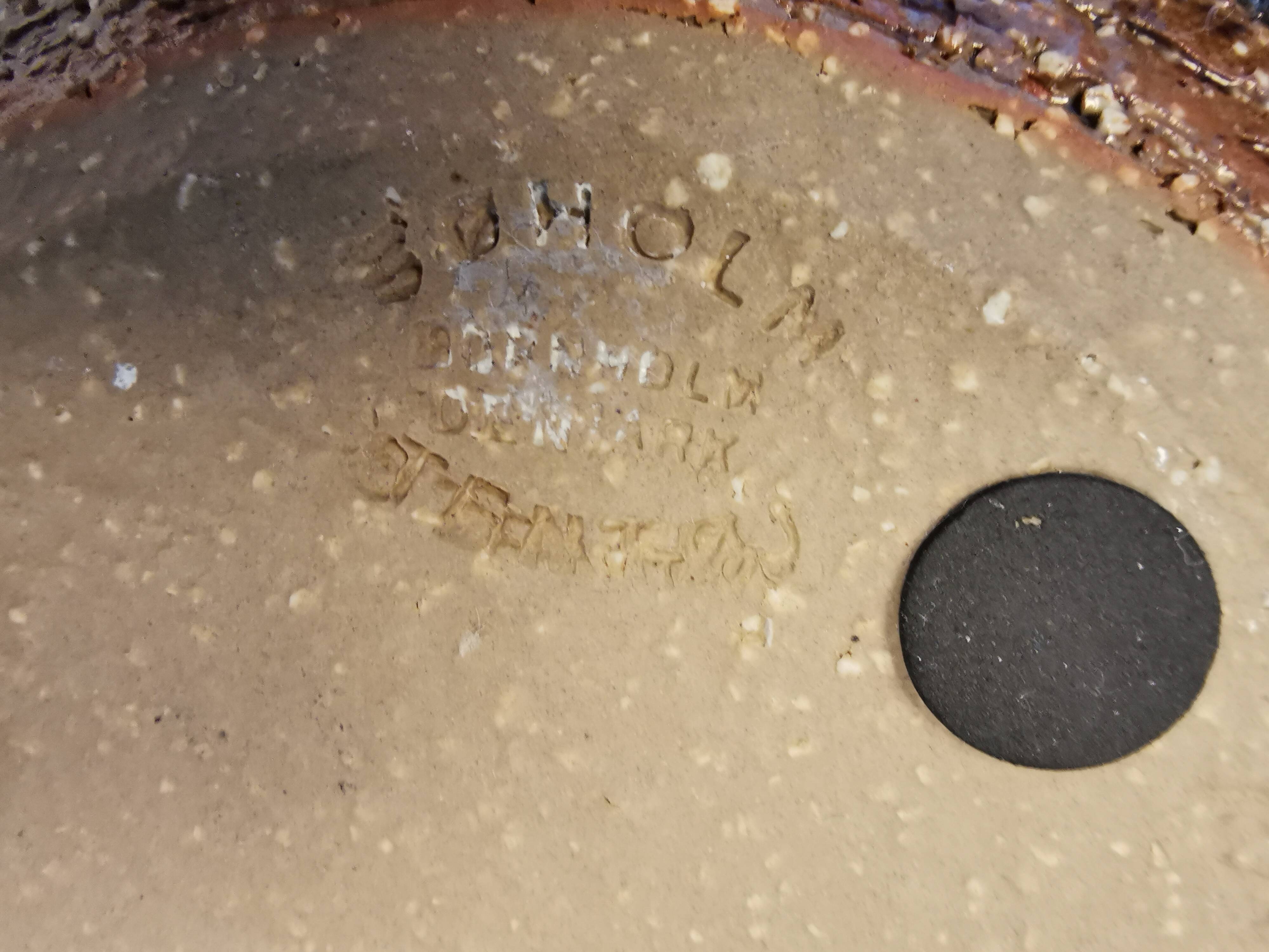 Ceramic bowl designed by Noomi Backhausen for Søholm Denmark in the 1960s.