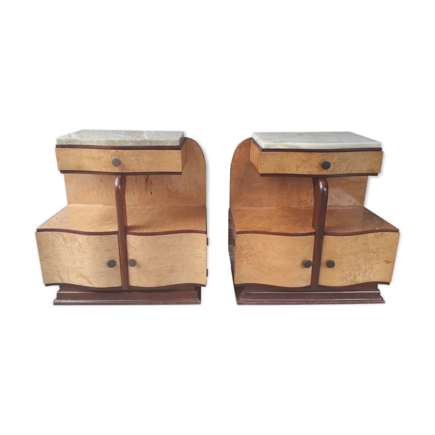 Pair of art deco bedsides
