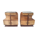 Pair of art deco bedsides