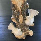 Vase of 2 doves in slip