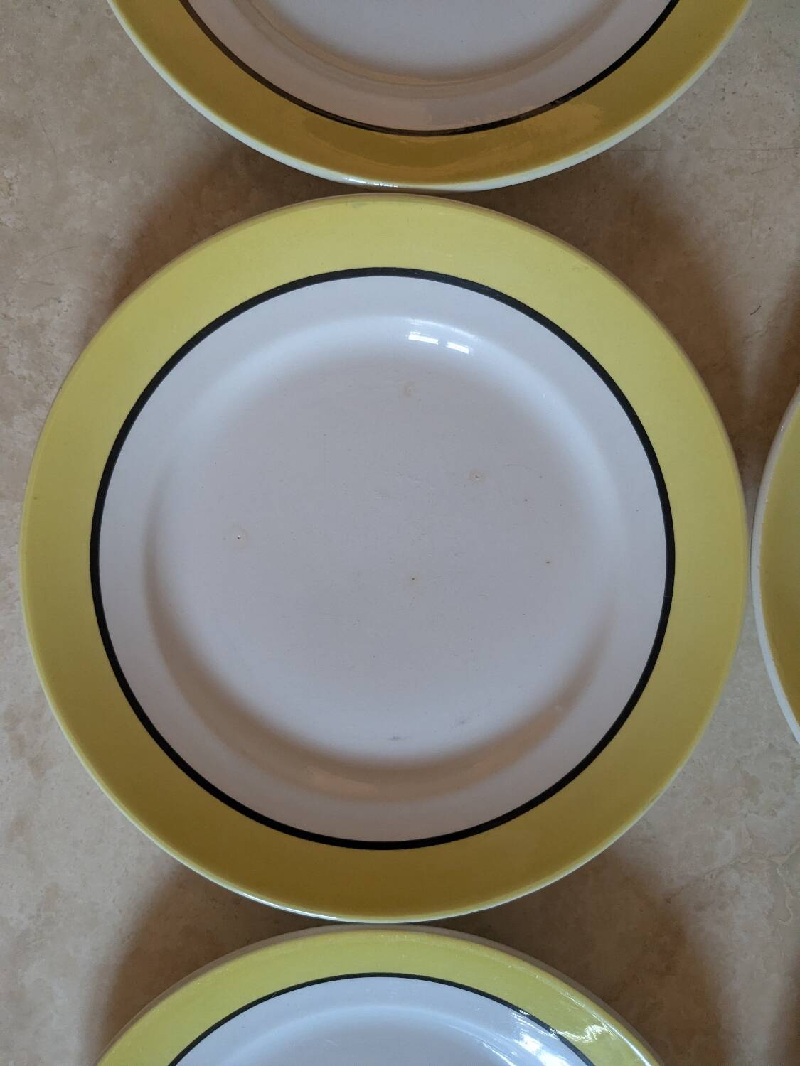 Six vintage dinner plates