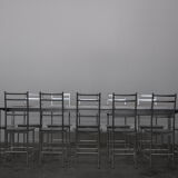 Bagutta Table and Aluminum Chairs by Opera Design for Ycami, 1980s, Set of 13