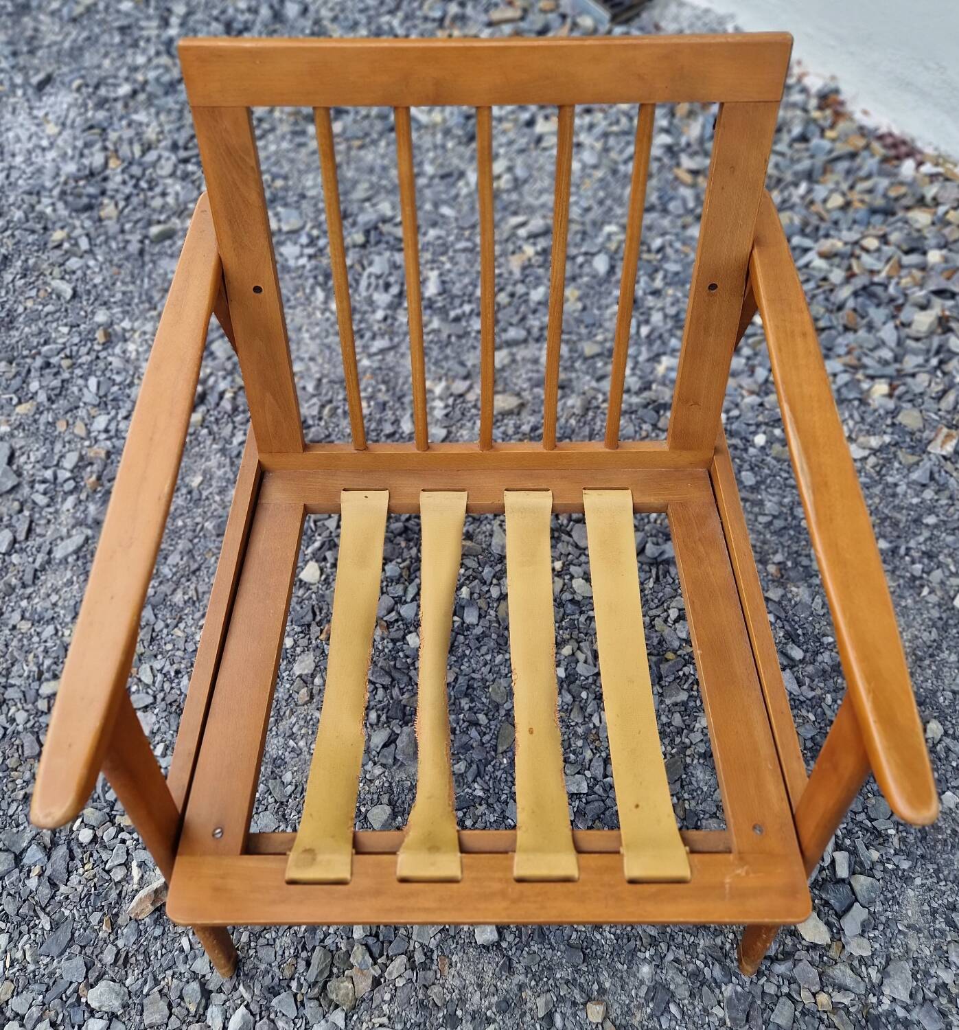 Living room set: sofa and 2 boomerang-style armchairs, 1950s