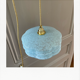 Pair of blue Clichy glass hanging lamps