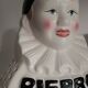Advertising lollipop display with gourmet Pierrot bust in porcelain