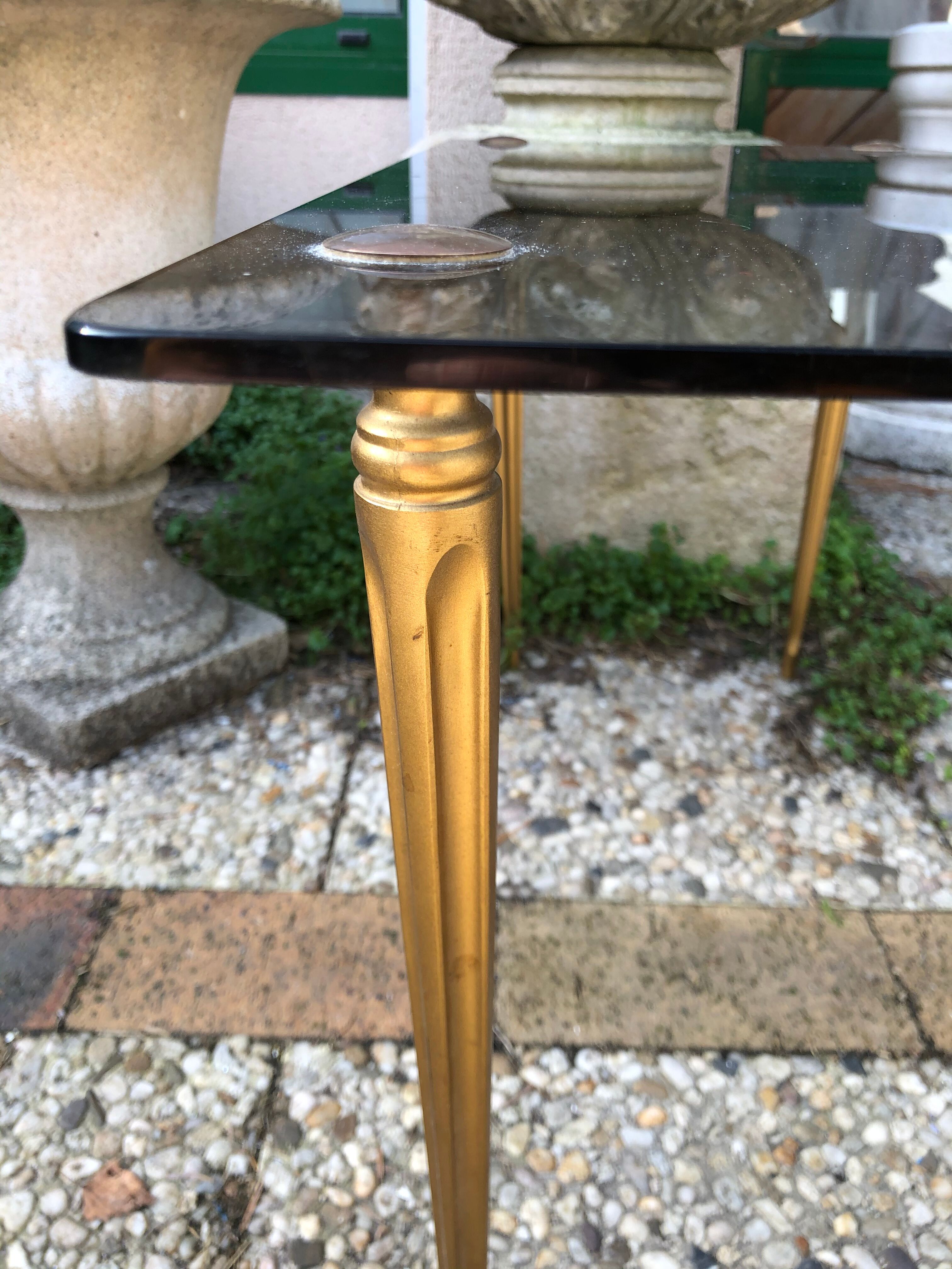 1970 glass coffee table