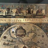 Golden old and new world map