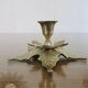 Flower candle holder, in gilded brass 60s 70s