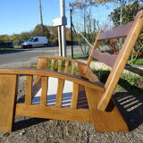 Brutalist elm bench