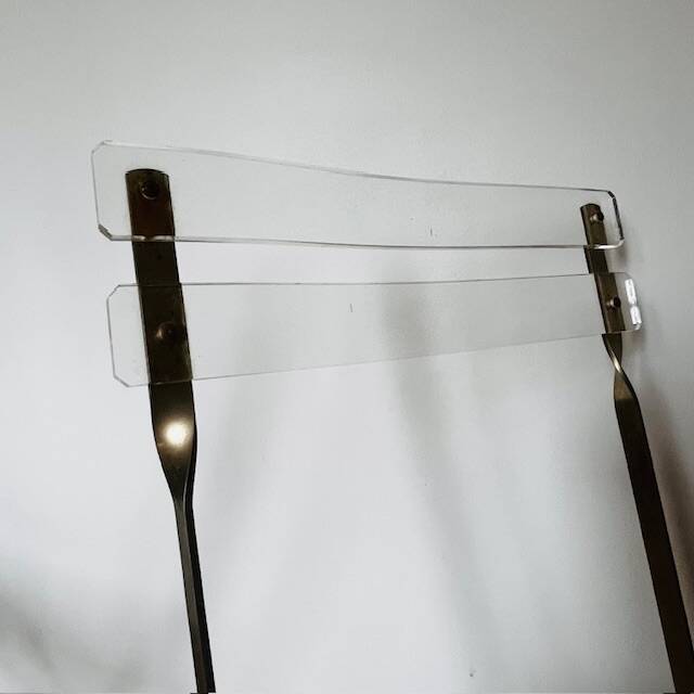Set of 4 plexiglass folding chairs by Yonel Lebovici and Bernard Berthet 1970
