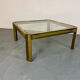 Brutalist Brass T09 coffee table by Peter Ghyczy 1970