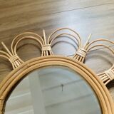 Vintage rattan mirror