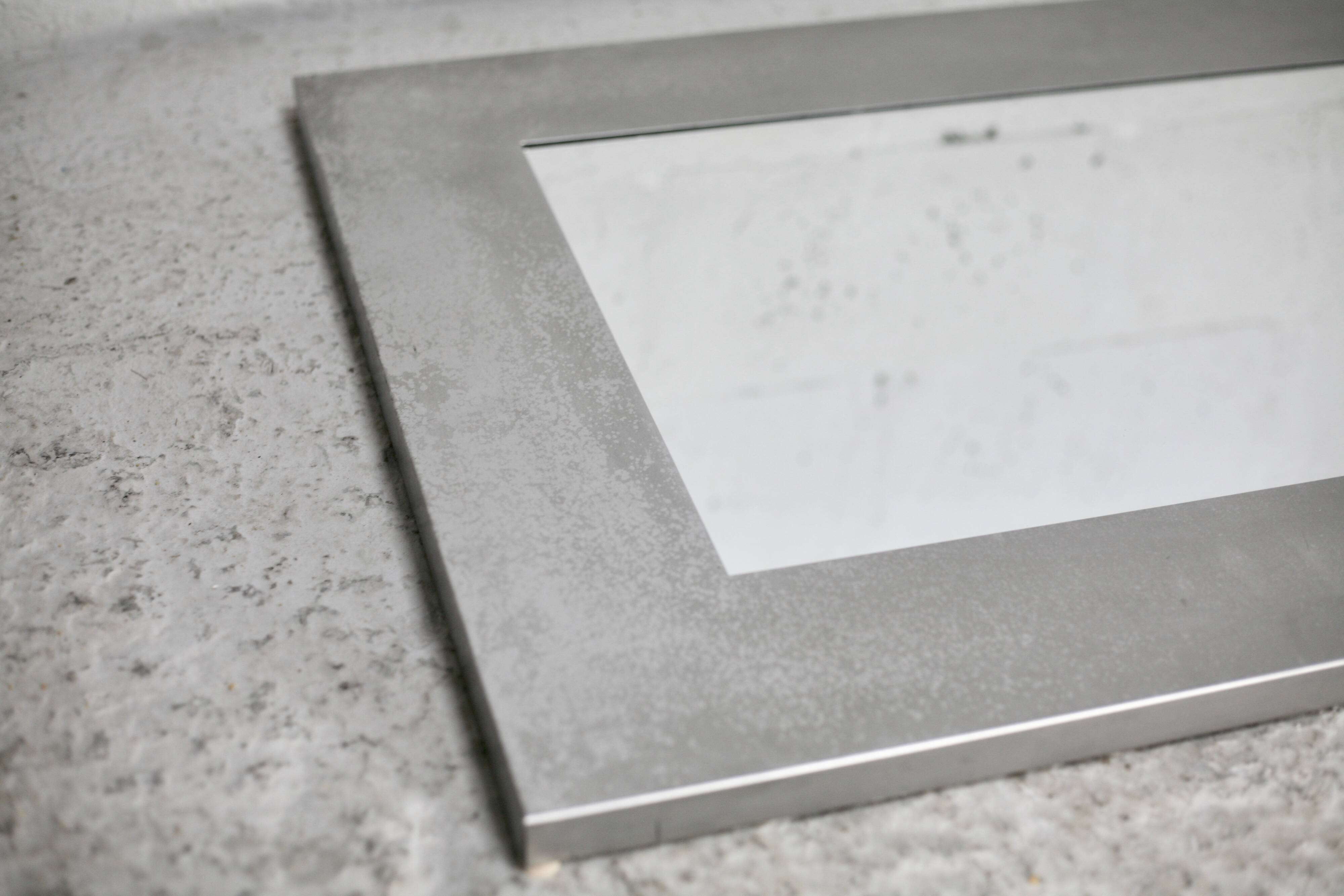 Large steel mirror from the 70s