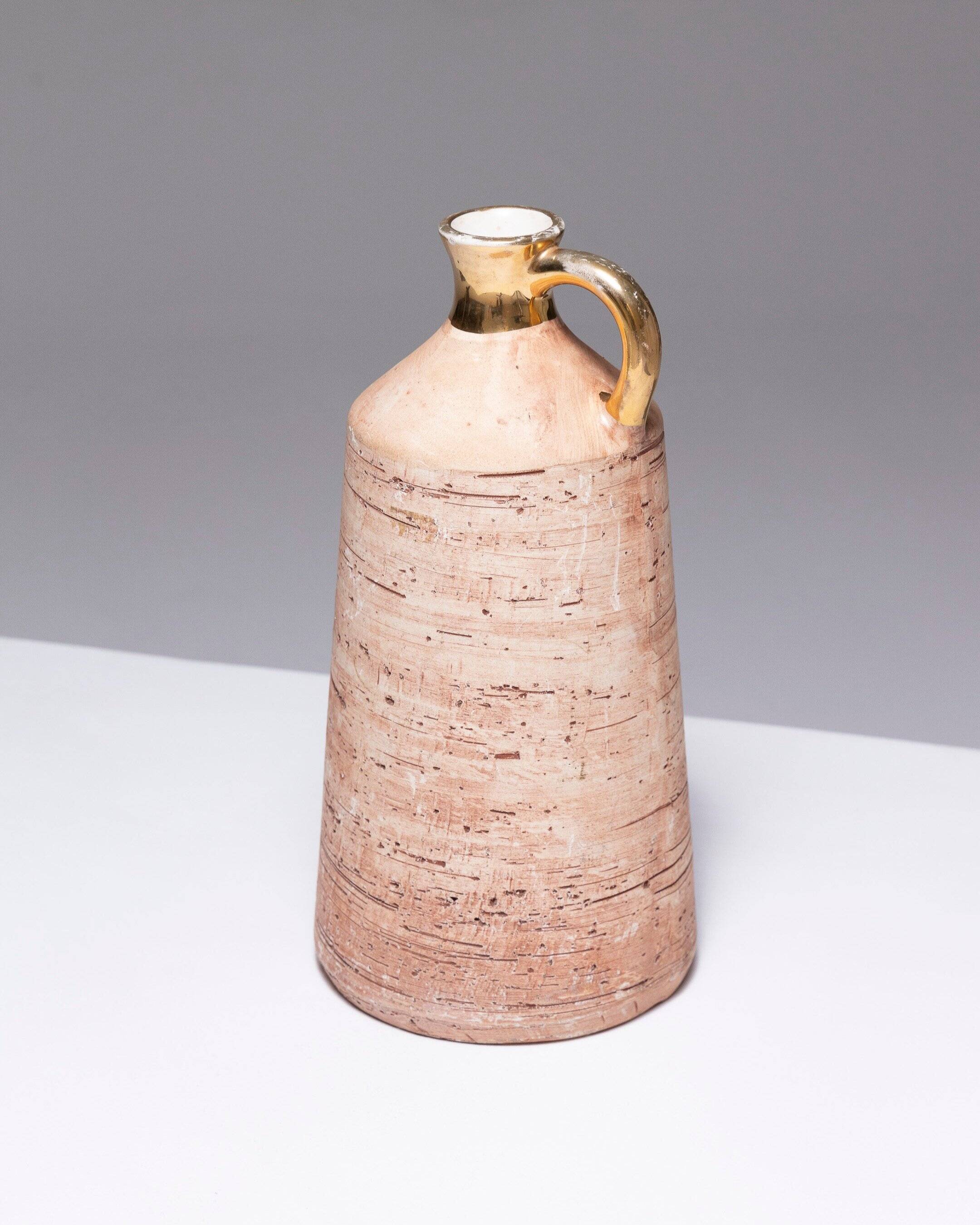 Cork earthenware jug, ravelli, 1950s