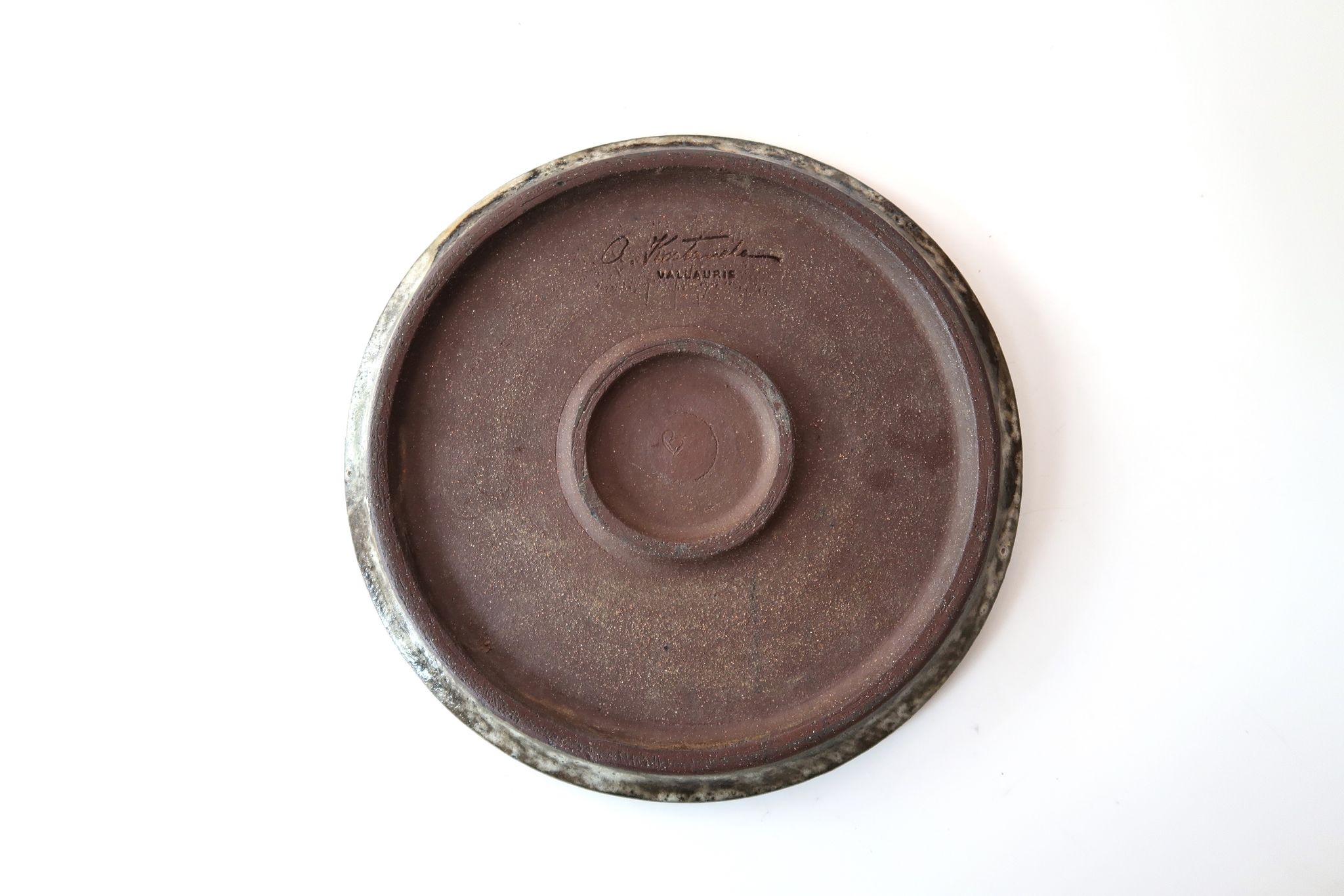 Ceramic dish bottom of Alexandre Kostanda, Vallauris 60s
