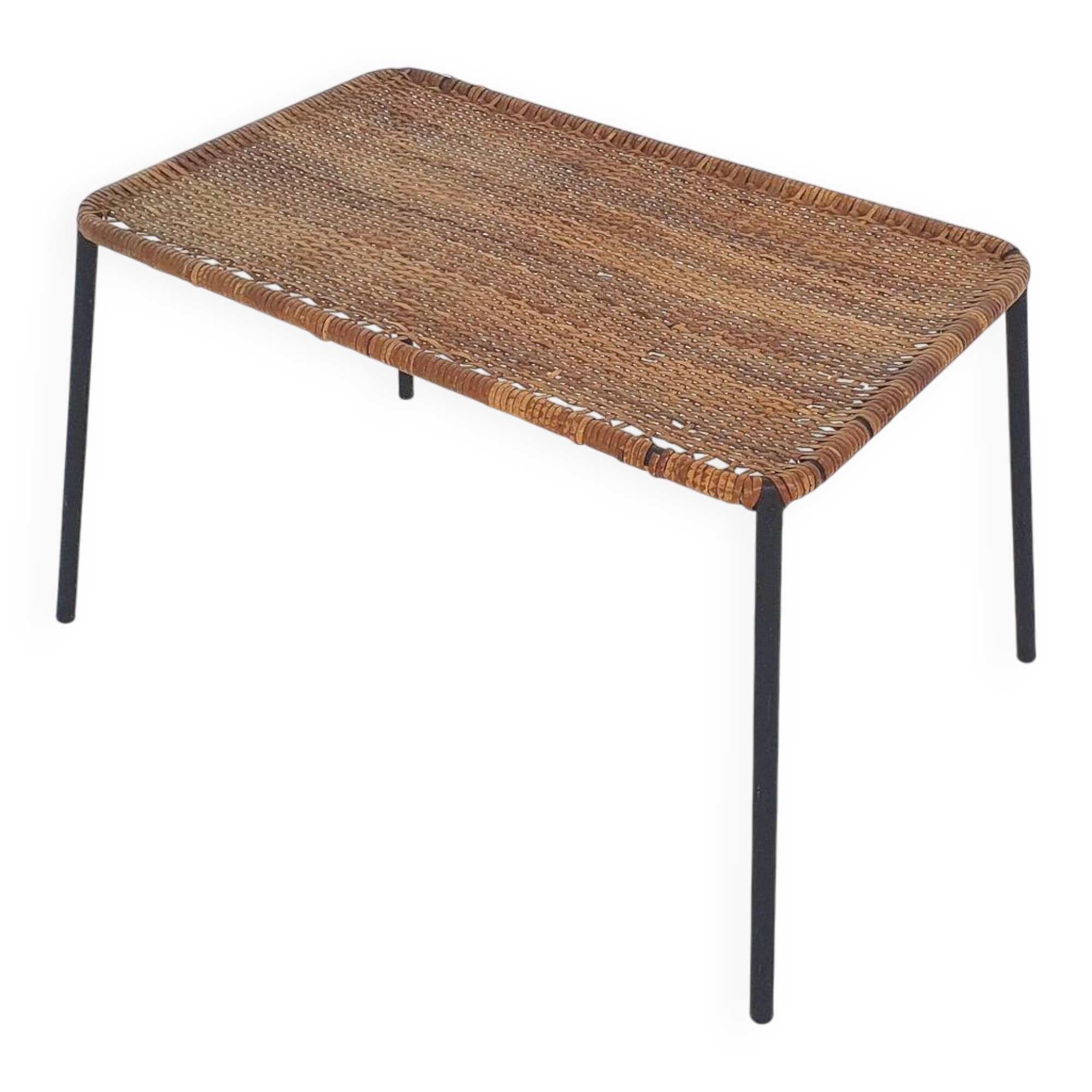 Rattan coffee table attrb. to Carl Aubock, Austria 1960's