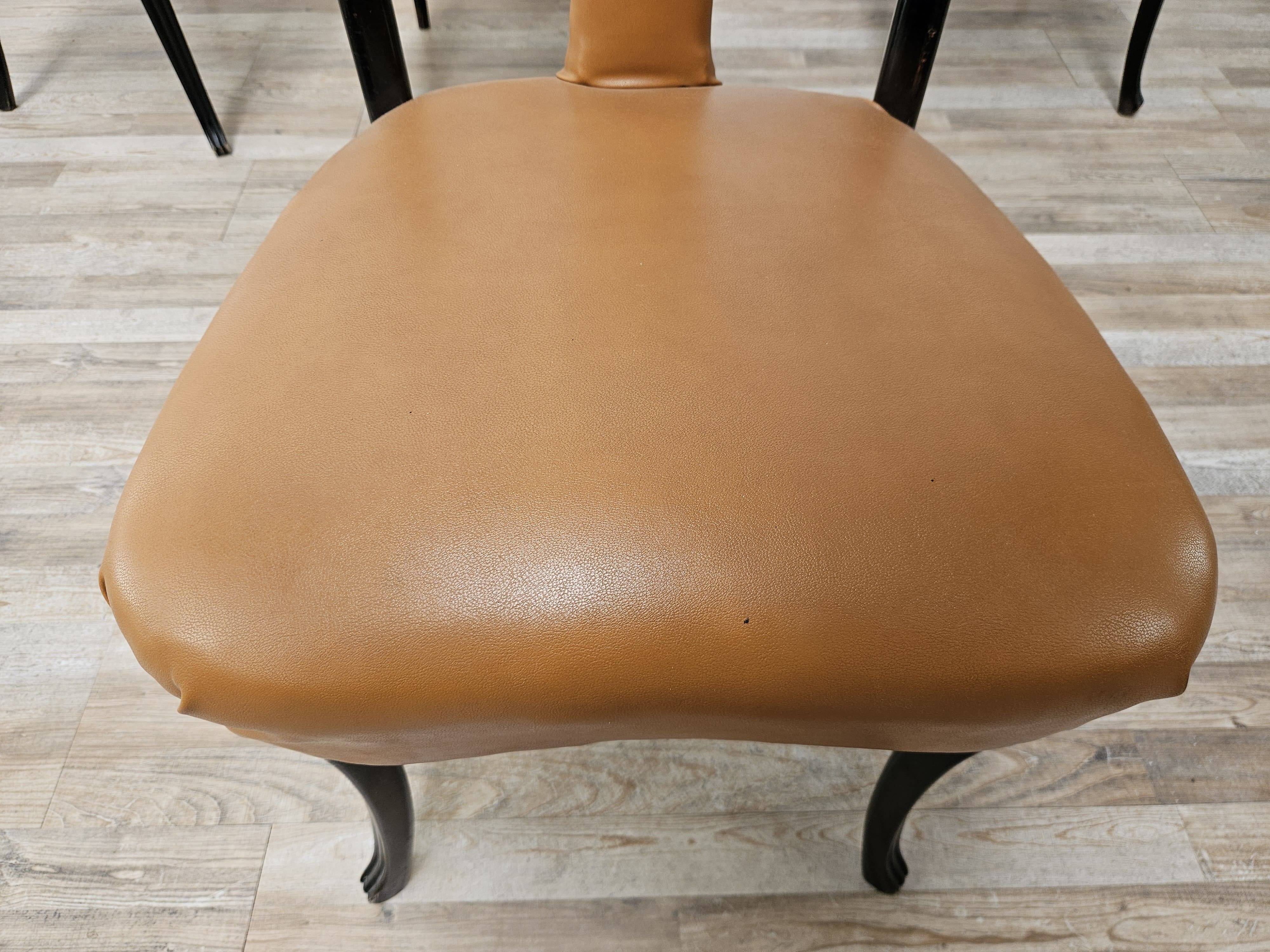Set of 6 dining chairs by Vittorio Dassi from the 1950s