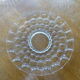 Dish and 6 duralex plates in vintage transparent glass 1970