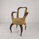 Rare 19th century highly decorative bull horn armchair (1870)