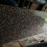 RED EDITION table, Horizon model in terrazzo