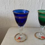 Murano multicolor liquor glasses