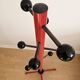 Black and red freestanding coat rack Italy 1980 Italian design style spa