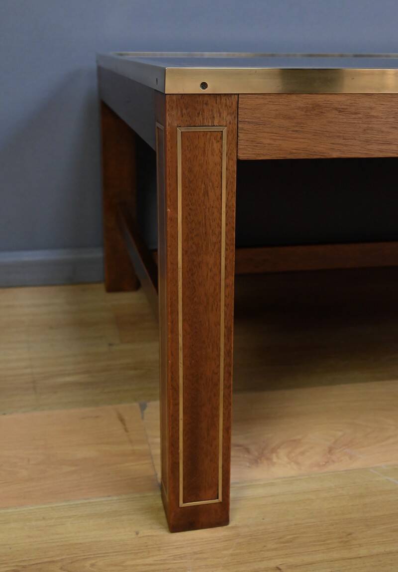 Grande table basse échiquier en acajou, goût Jansen – 2ème partie XXe