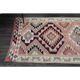 1970s Vintage Turkish Oushak Handmade Wool Cotton Orange Runner Rug 89x319
