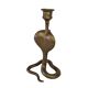 Vintage brass cobra candlestick, 1970s
