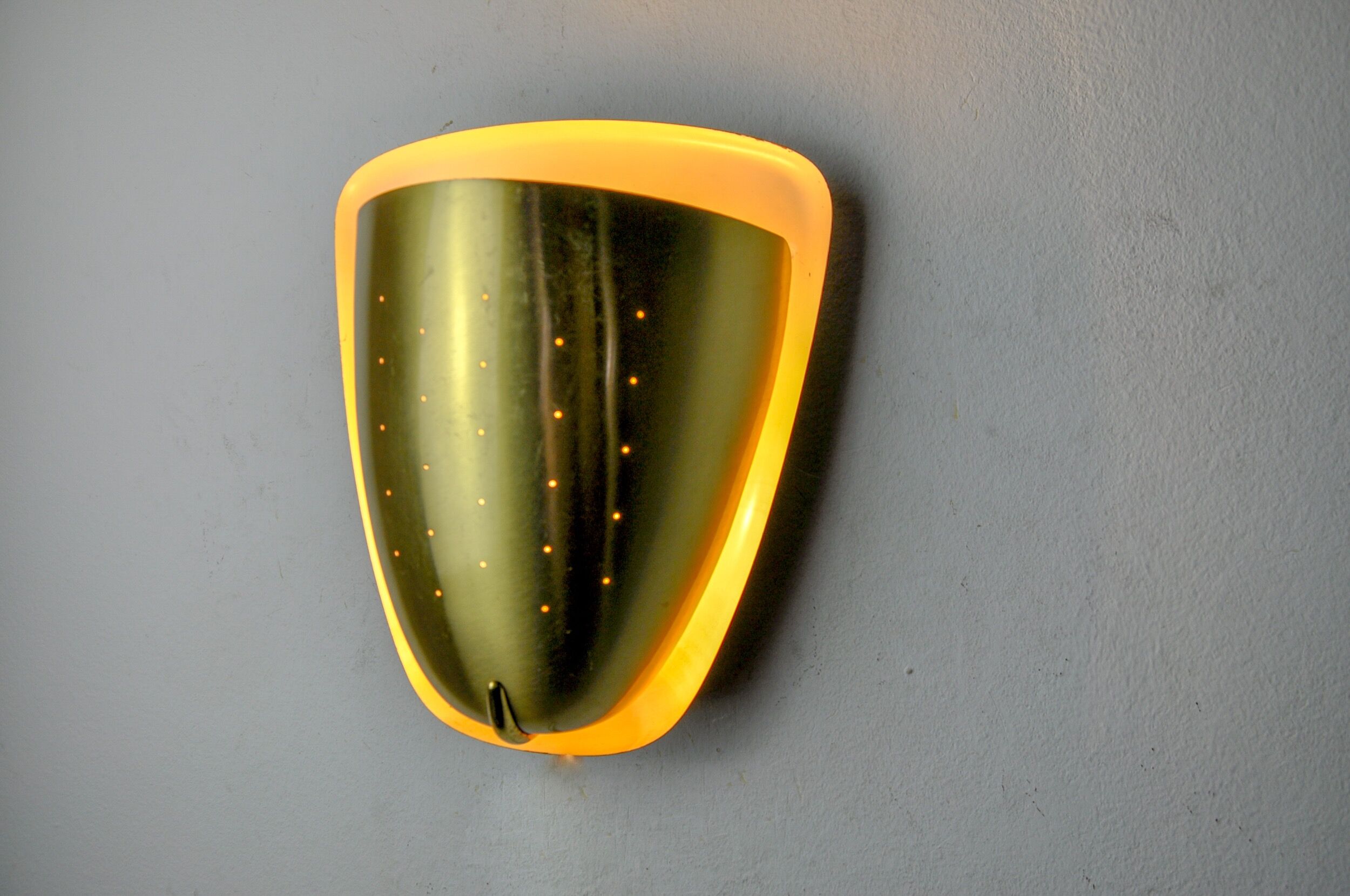 Regency wall lamp in brass, italy, 1970