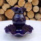 Blue and gold ceramic candlestick